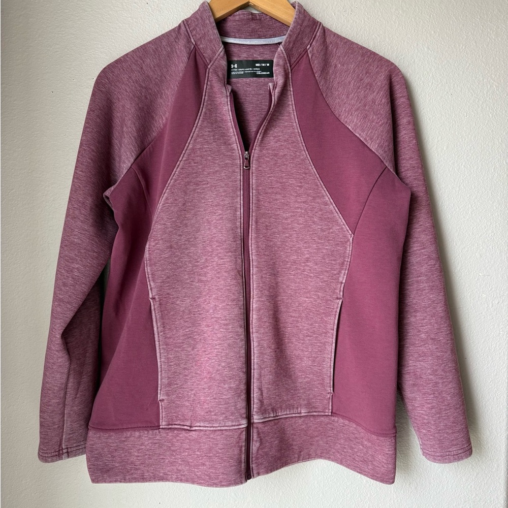 Under Armour Storm Women’s Fitted Zip Up Golf Layer Jacket in Color Guava Size M